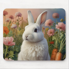 Mousepad Blossom Bunny e Pad do Mouse de Correção de Cenour