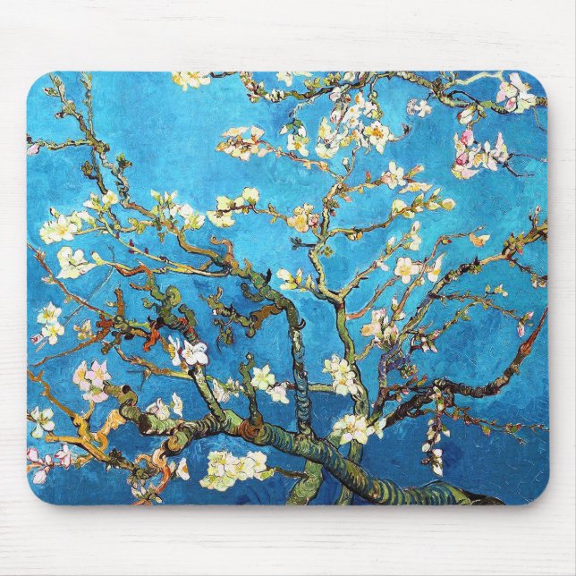 Mousepad Blossoming Almond Tree Van Gogh Fine Art (Frente)