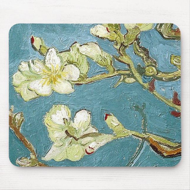 Mousepad Blossoming Almond Tree Van Gogh Fine Art (Frente)