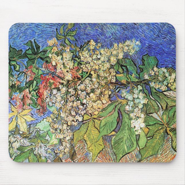 Mousepad Blossoming Chestnut Branches de Vincent van Gogh (Frente)