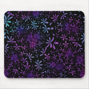 Mousepad Blossomo Floral Púrpura da Aqua Retro