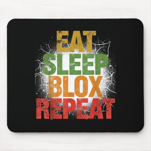 Mousepad Blox Gaming _ Eat Sleep Blox Repeat _ Kids Gaming  (Frente)