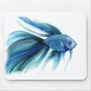 Mousepad Blue Betta Fish