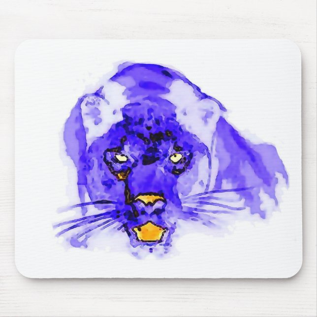 Mousepad Blue Digital Pop Art Jaguar (Frente)
