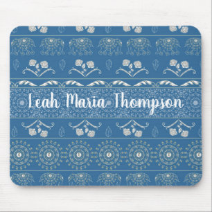 Mousepad Blue Elephant Mandala