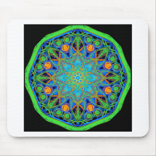 Mousepad Blue Green Mandala