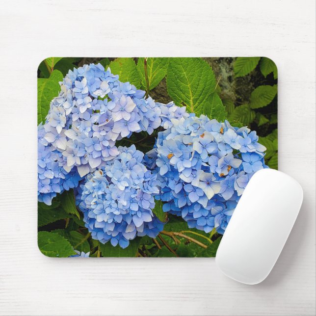 Mousepad Blue Hydrangeas (Com mouse)