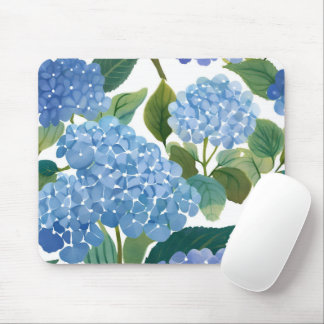 Mousepad Blue Hydrangeas | Linda Floral Bush