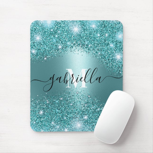 Mousepad Blue Metal e Glitter (Com mouse)