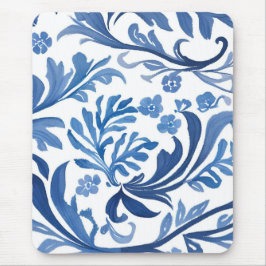 Mousepad Blue & White Floral Design | Chinoiserie Pattern