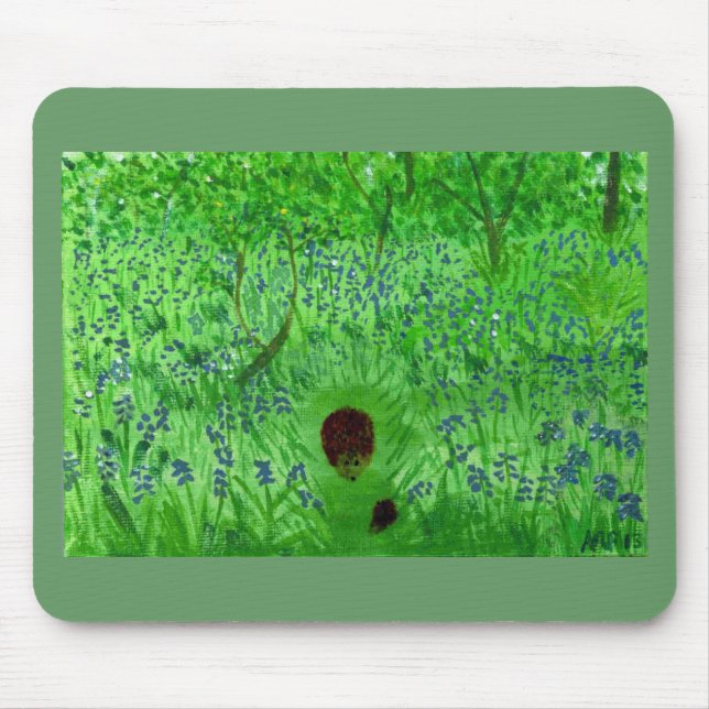 Mousepad Bluebell Hedgehogs Woodland (Frente)