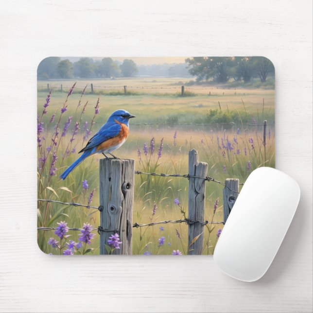 Mousepad Bluebird no Posto de cerca do país (Com mouse)