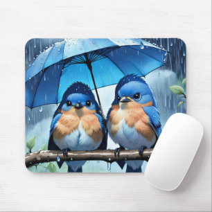 Mousepad Bluebird sob um guarda-chuva