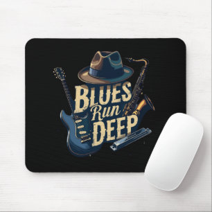 Mousepad Blues Music Retro Aestética Vintage Jazz Art
