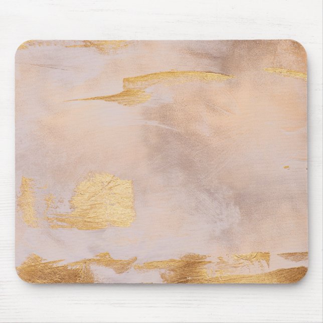 Mousepad Blush Dourado rosa e textura Dourada (Frente)