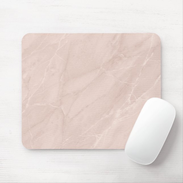 Mousepad Blush Marble Texture Refined Contemporary Style (Com mouse)
