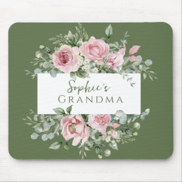 Mousepad Blush Pink Rose Grandma