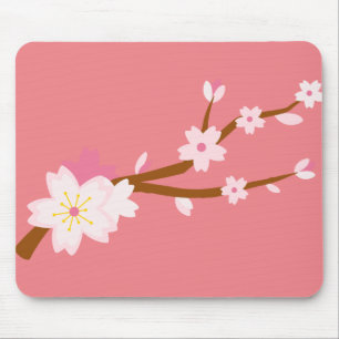 Mousepad Blush rosa Sakura CHerry Blossom Japonês