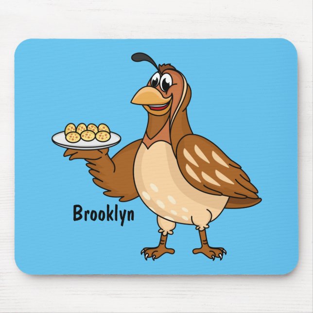 Mousepad Boa codorniz com animação de ovos (Frente)