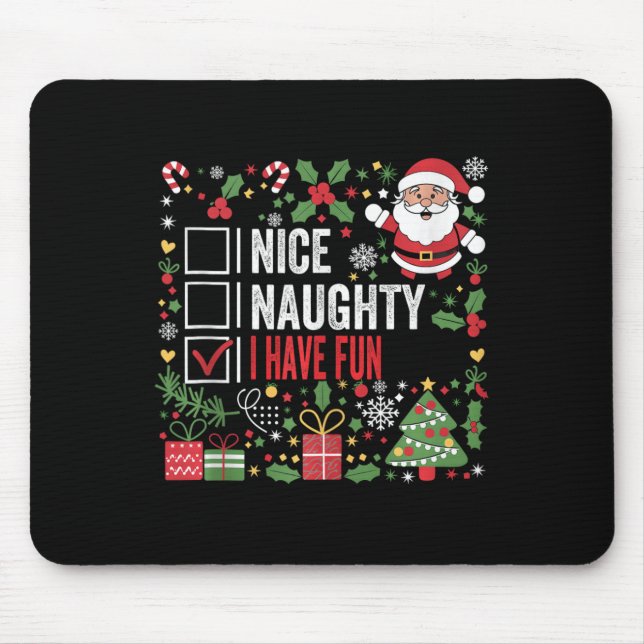 Mousepad Boa Noite Eu Tenho Papais noeis De Natal Engraçado (Frente)