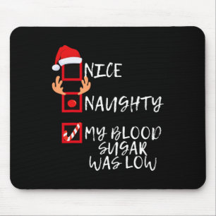 Mousepad Boa Noite Meu Açúcar No Sangue Foi Baixo, Furioso,
