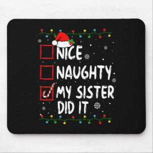Mousepad Boa Noite Minha Irmã Fez Isso Xmas Family Boys Gir