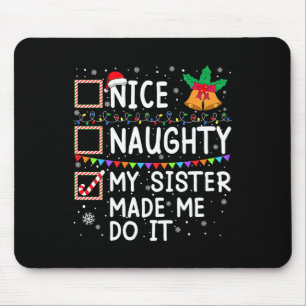 Mousepad Boa Noite Minha Irmã Me Fez Fazer Isso Papai noel