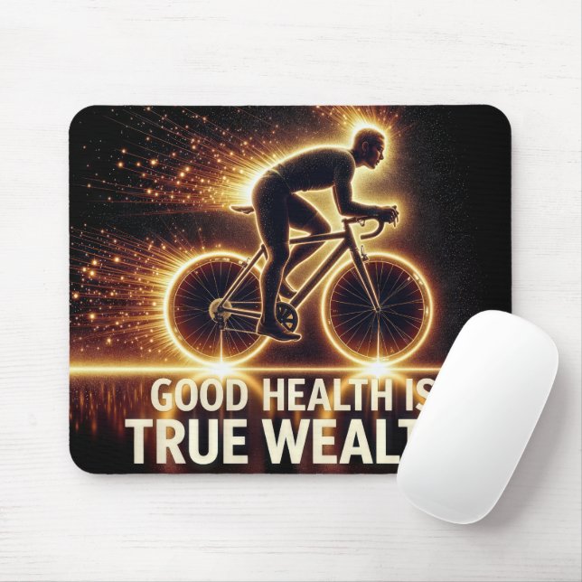 Mousepad Boa Poster de Saúde com Neon Cyclist (Com mouse)