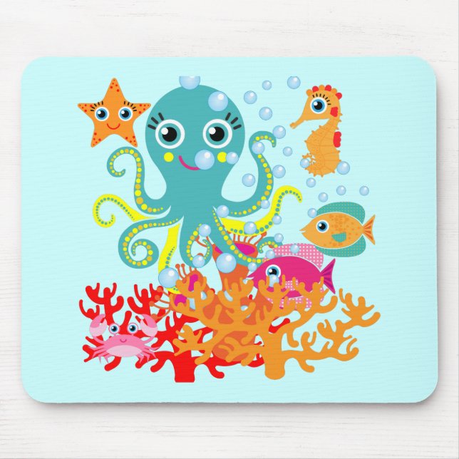 Mousepad Boa vinda ao oceano (Frente)