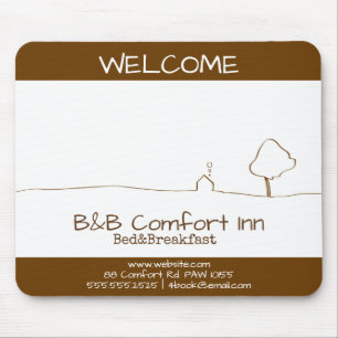 Mousepad Boa vinda da pensão do conforto de B&B