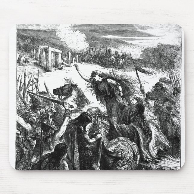 Mousepad Boadicea que estimula o Iceni contra os romanos (Frente)