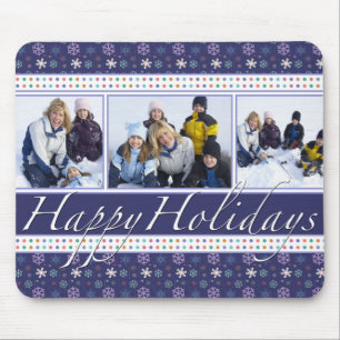 Mousepad Boas festas modelo da foto dos flocos de neve