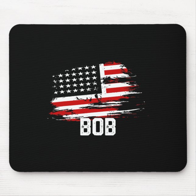 Mousepad Bob Usa Flag Personalizou Em 4 De Julho Bob (Frente)