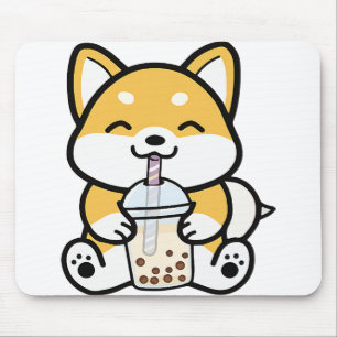 Mousepad Boba Corgi, Corgi Boba, Boba Shiba, Shiba, Corgi