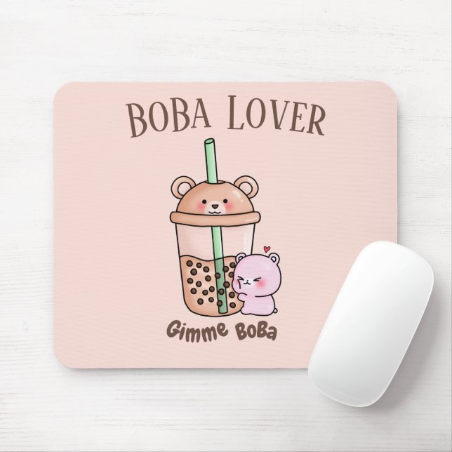 Mousepad Boba Tea, Chá de leite para bolhas (Com mouse)