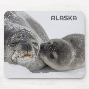 Mousepad Boca-Bebê do Alasca e Planta do Mouse da Mãe