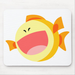 Mousepad Boca-Boca de Peixe Feliz e Bonita