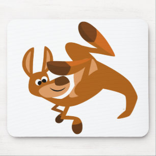 Mousepad Boca-branca de desenho animado de canguru Somersau