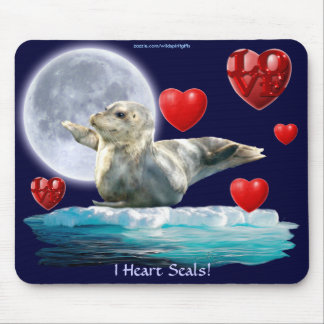 Mousepad Boca-Cola Anti-Caça-Seal, Lua E Corações