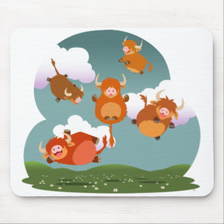 Mousepad Boca-Cola Bonita Levitando Vacas Em Terras Altas