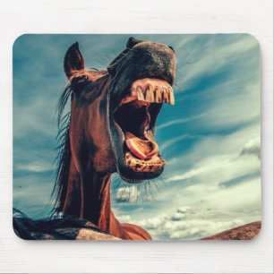 Mousepad Boca do Cavalo Dentes Próximos de Cavalo Selvagem