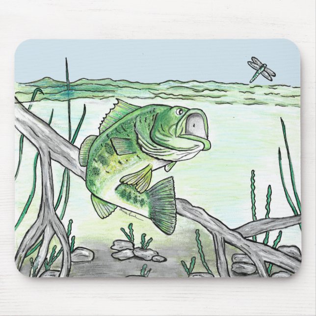 Mousepad Boca-Larga após pesca de libélula (Frente)