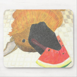 Mousepad Boca-porca e massa de rato de melancia