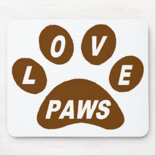 Mousepad Bocado de Mão-de-Mão-Adoro Patas Marrons