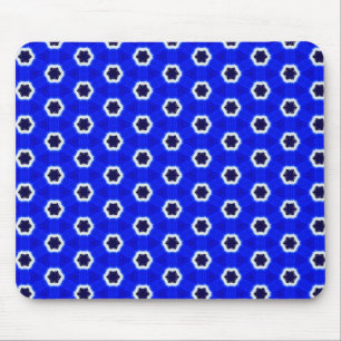 Mousepad Bocal de Abstrato de flor azul