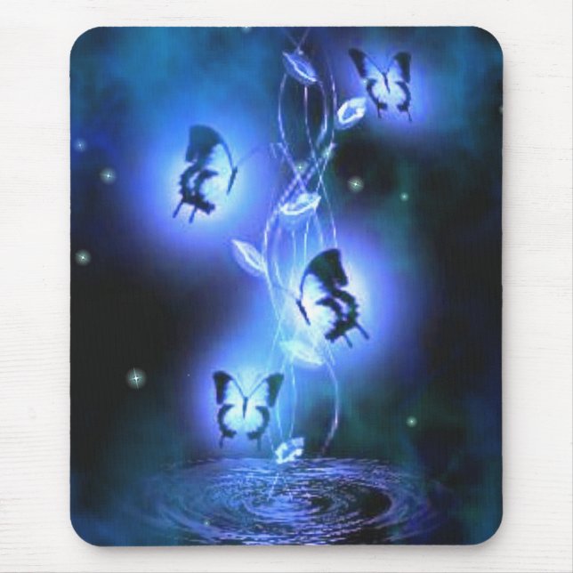 Mousepad Bocal de Borboletas Azul (Frente)