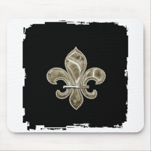Mousepad Bocal de Borda Dourada Fleur de Lis