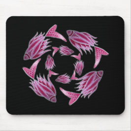 Mousepad Bocal de Circulação de Peixes Rosa
