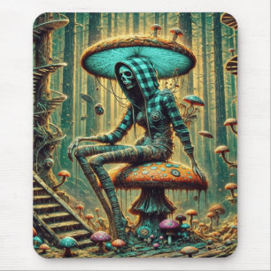 Mousepad bocal de cogumelo ciberpunk
