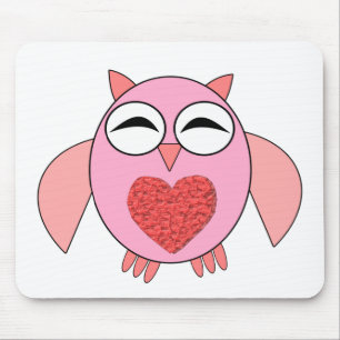 Mousepad Bocal de Coração de Amor Rosa